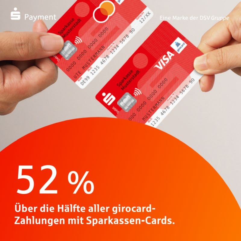 Mehr als die Hälfte aller girocard-Zahlungen mit Sparkassen-Cards